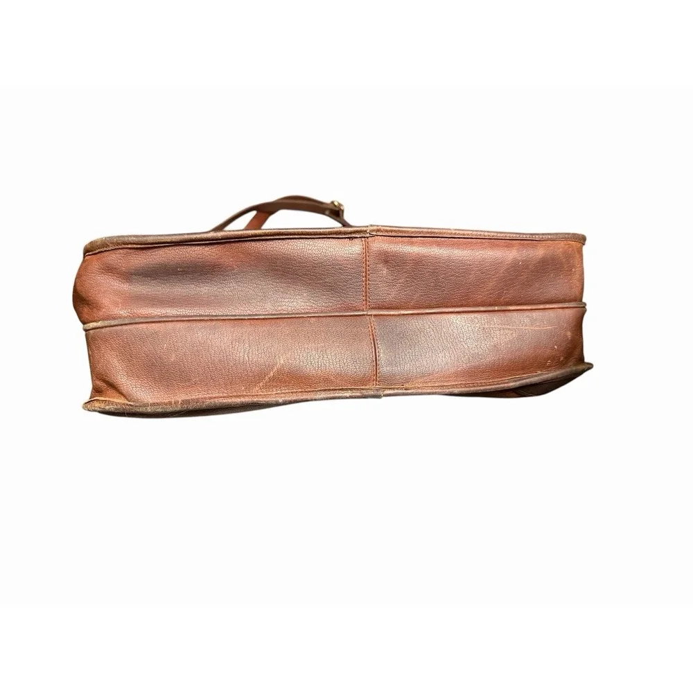 VINTAGE ORVIS Leather‎ Briefcase Messenger Laptop Bag - With SHOULDER STRAP